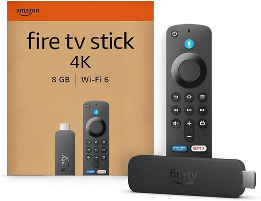 Amazon Fire TV Stick 4K, Dispositivo de streaming compatible con Wi-Fi 6, Dolby Vision, Dolby Atmos y HDR10+